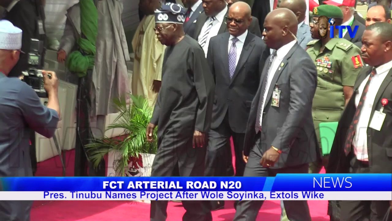 FCT Arterial Road N20: Pres. Tinubu Names Project After Wole Soyinka, Extols Wike