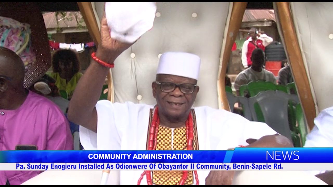 Pa. Sunday Enogieru Installed As Odionwere Of Obayantor II Community, Benin-Sapele Rd.