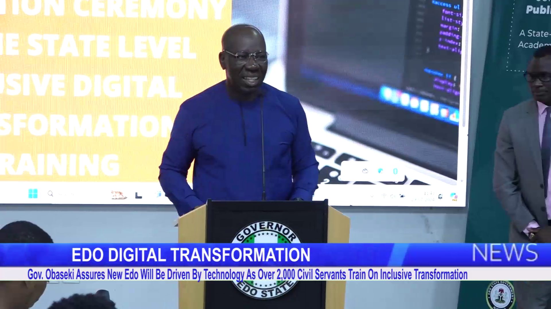 Gov. Obaseki Assures New Edo Will Be Driven By Technology As Over 2,000 Civil Servants Train On Inclusive Transformation