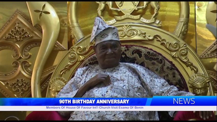 90th Birthday Anniversary: Members Of House Of Favour Int’l Church Visit Esama Of Benin