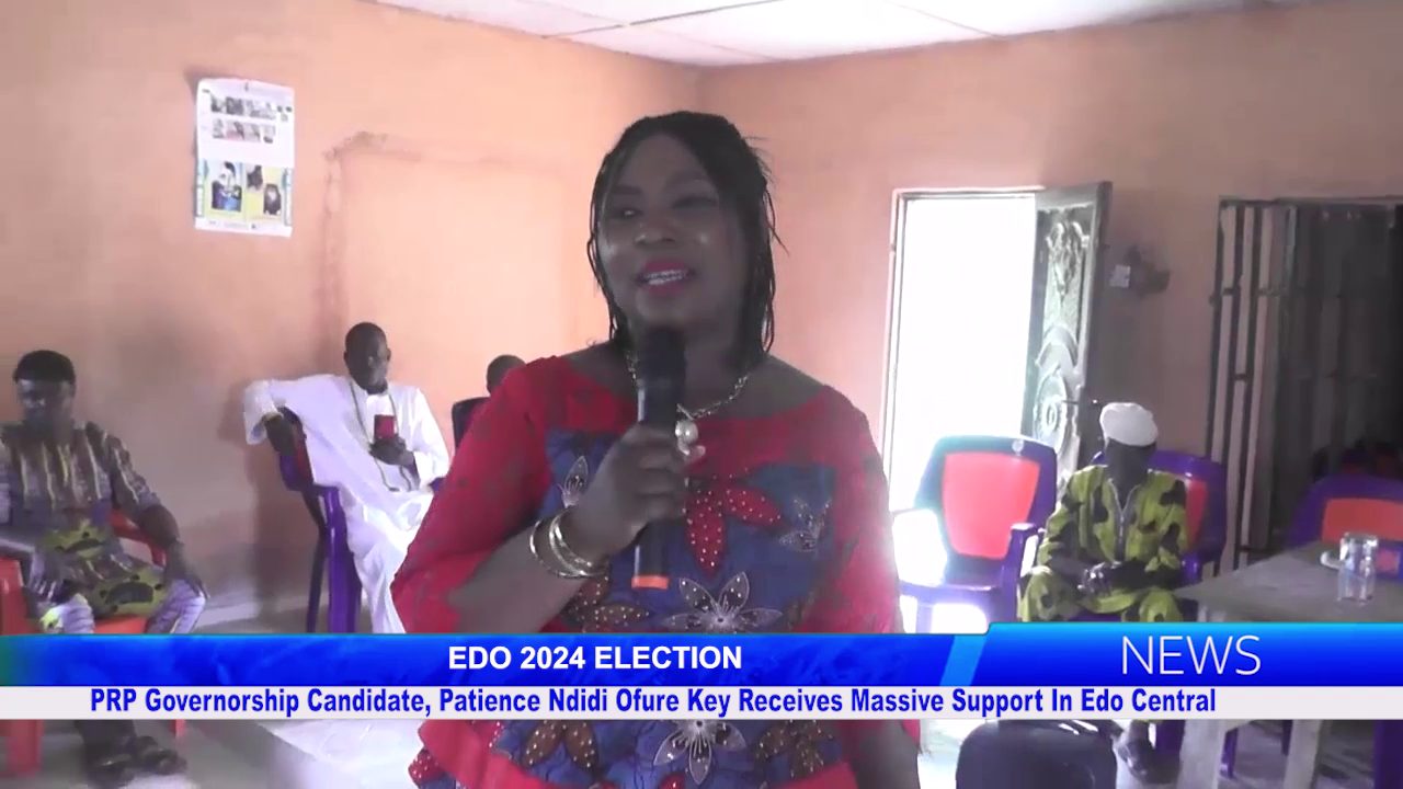 PRP Governorship Candidate, Patience Ndidi Ofure Key Receives Massive Support In Edo Central