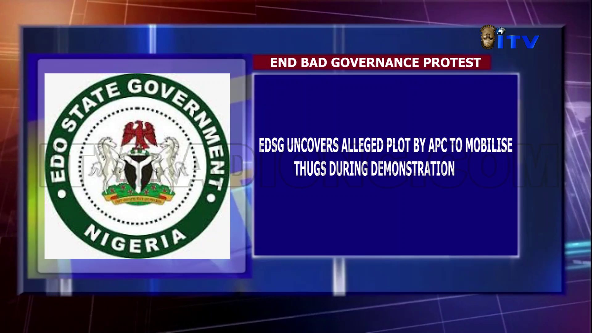 End Bad Governance Protest: EDSG Uncovers Alleged Plot By APC To Mobilise Thugs During Demonstration