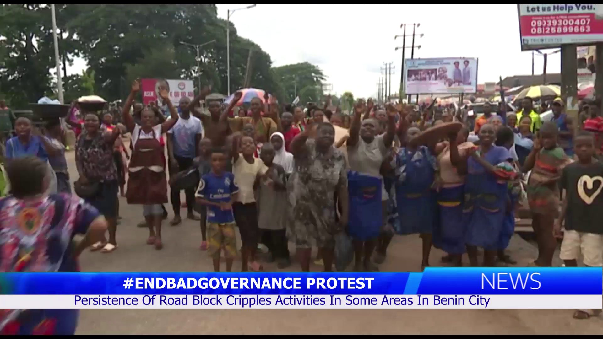 END HUNGER NATIONWIDE PROTEST: Persistence Of Road Block Cripples Activities In Some Areas In Benin