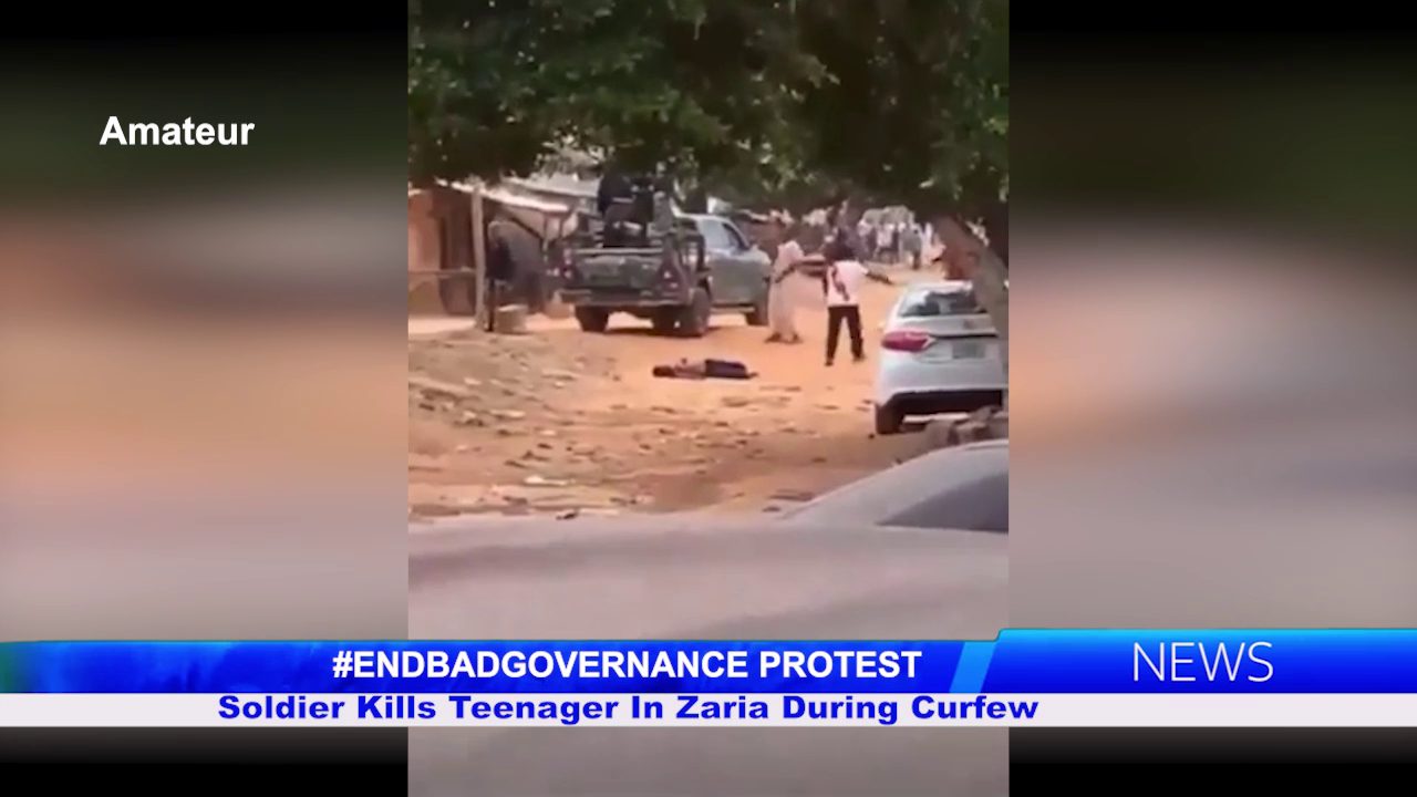 #ENDBADGOVERNANCE PROTEST: Soldier Kills Teenager In Zaria During Curfew