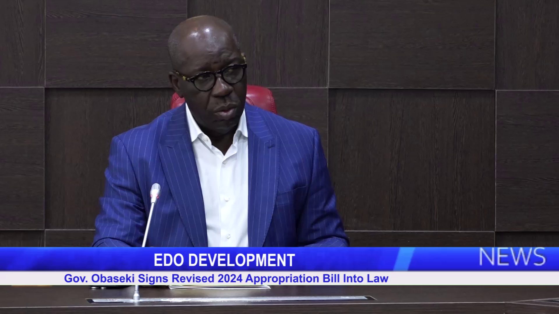 Gov. Obaseki Signs Revised 2024 Appropriation Bill Into Law