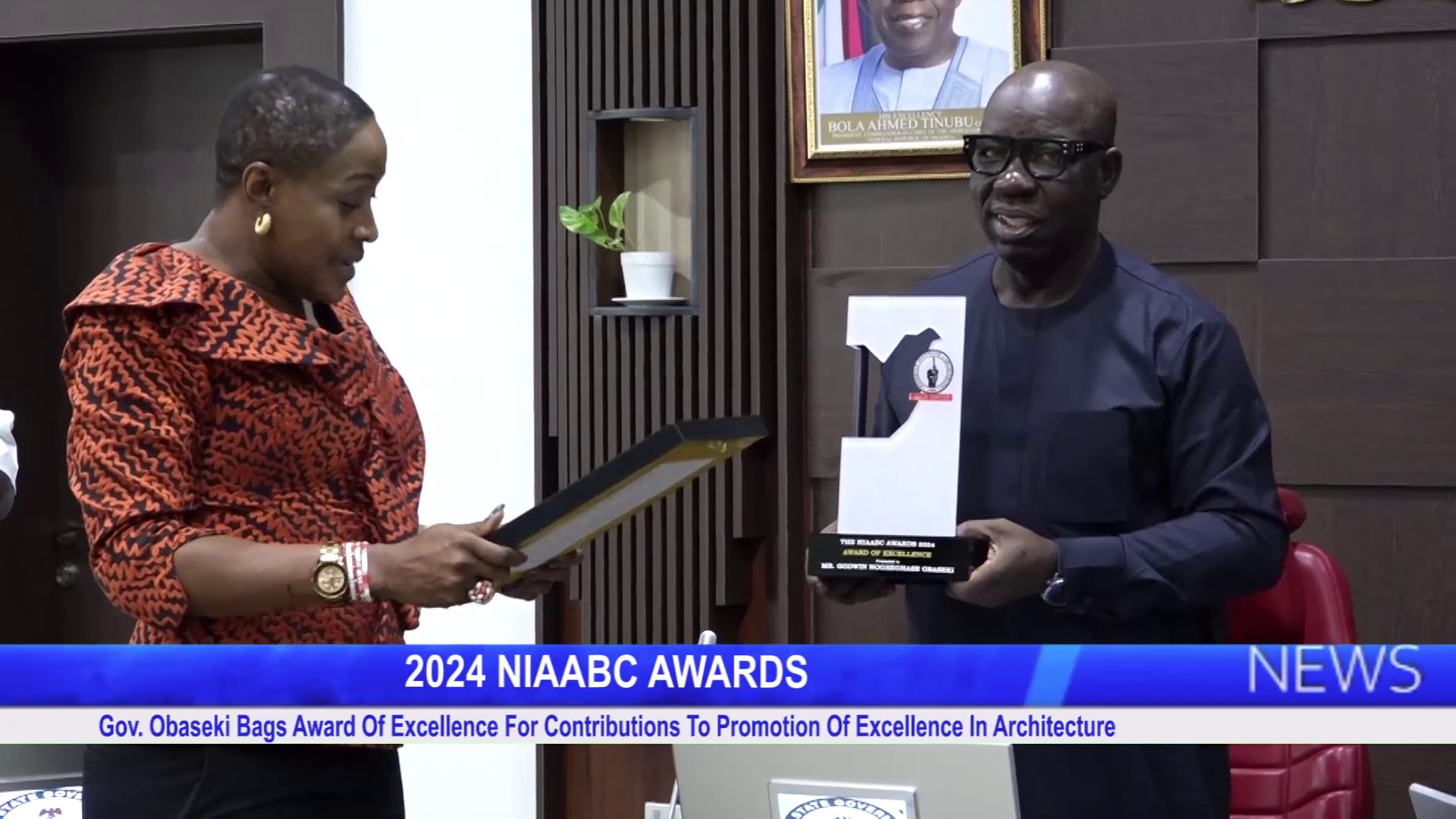 Gov. Obaseki Bags Award Of Excellence For Contributions To Promotion Of Excellence In Architecture