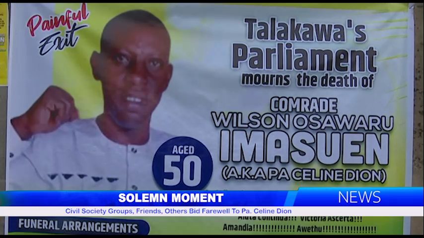 Civil Society Groups, Friends, Others Bid Farewell To Pa. Cele Dion