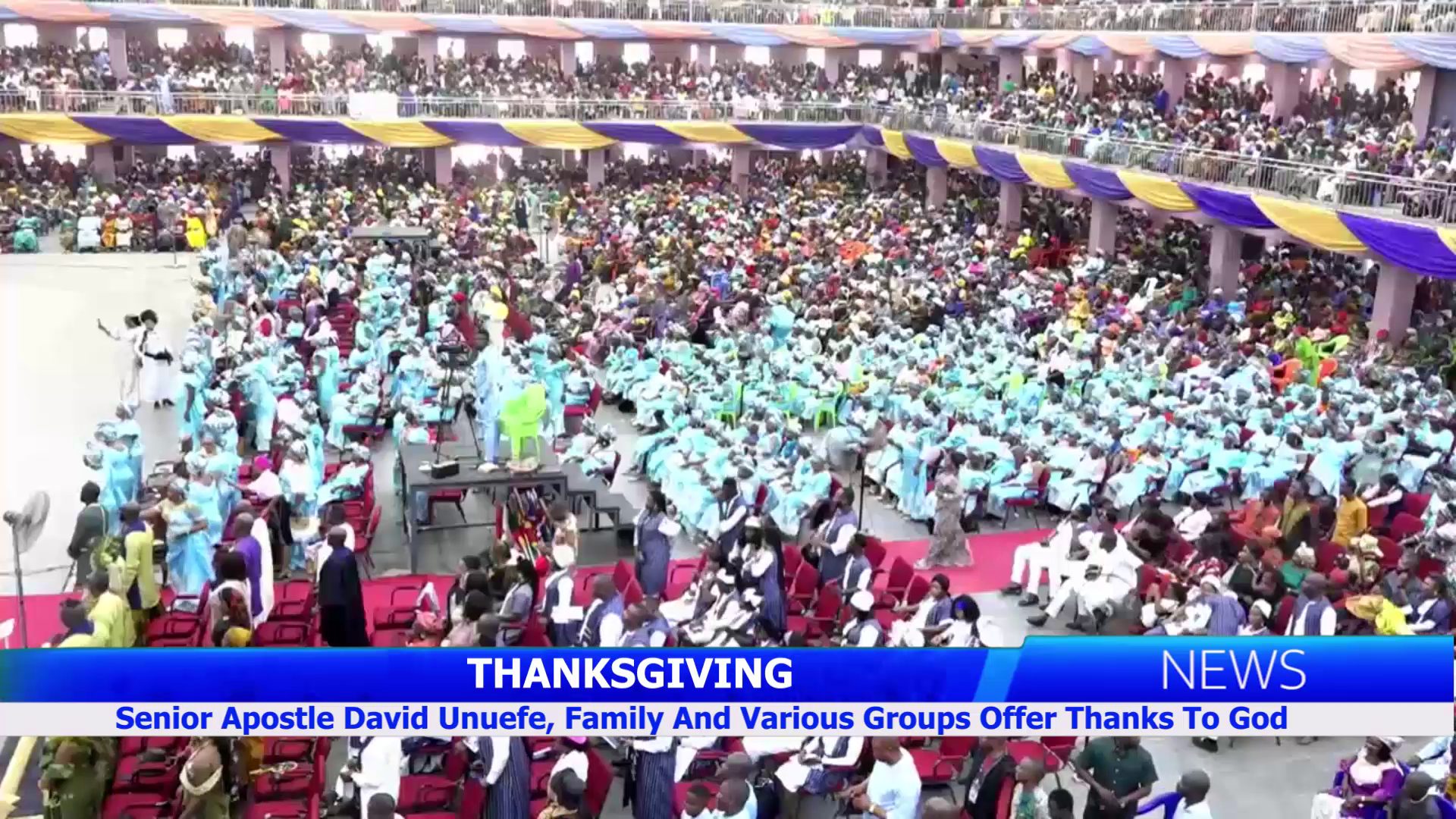 Senior Apostle David Unuefe, Family And Various Groups Offer Thanks To God