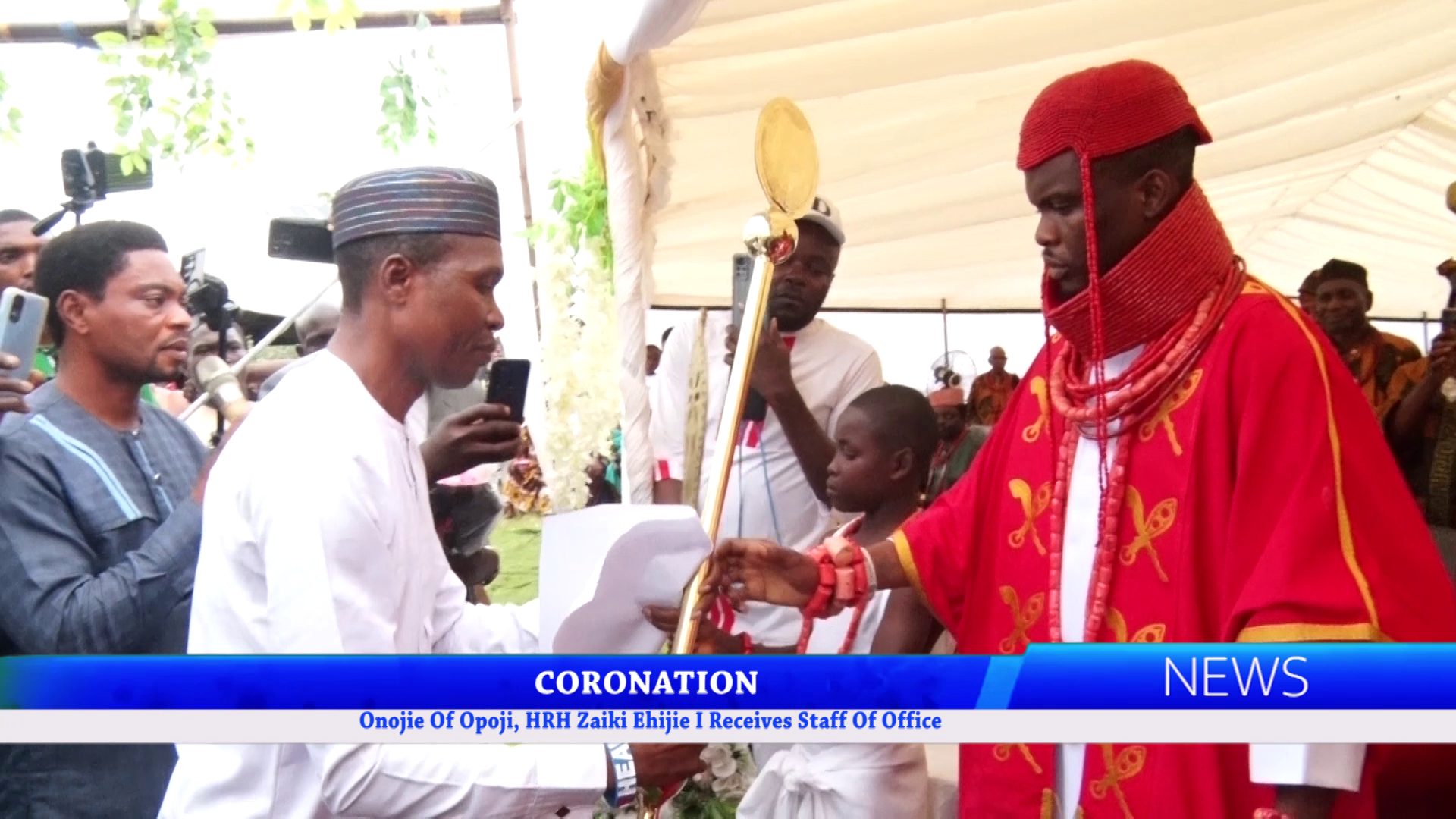 Onojie Of Opoji, HRH Zaiki Ehijie I Receives Staff Of Office