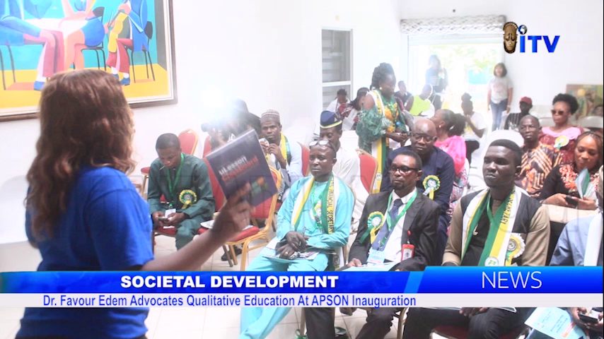 Societal Development: Dr. Favour Edem Advocates Qualitative Education At APSON Inauguration