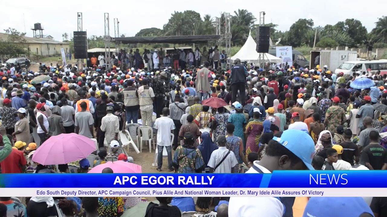 APC Egor Rally: Edo South Deputy Director, APC Campaign Council, Pius Alile And National Woman Leader, Dr. Mary Idele Alile Assures Of Victory