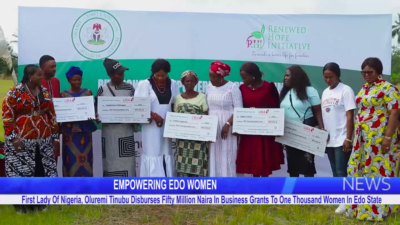 First Lady Of Nigeria, Oluremi Tinubu Disburses Fifty Million Naira In Business Grants To One Thousand Women In Edo State