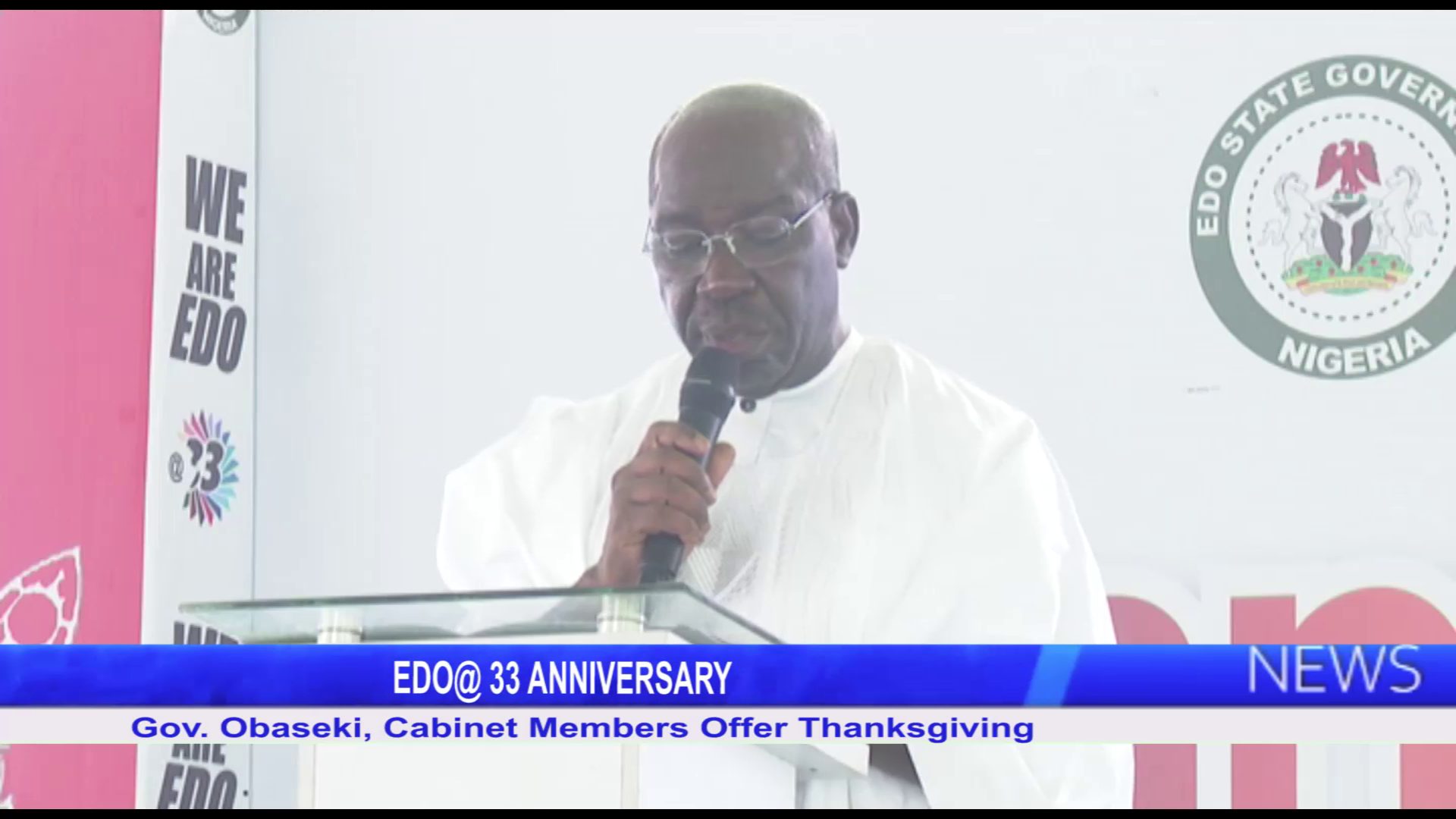 Edo @33 Anniversary: Gov. Obaseki, Cabinet Members Offer Thanksgiving