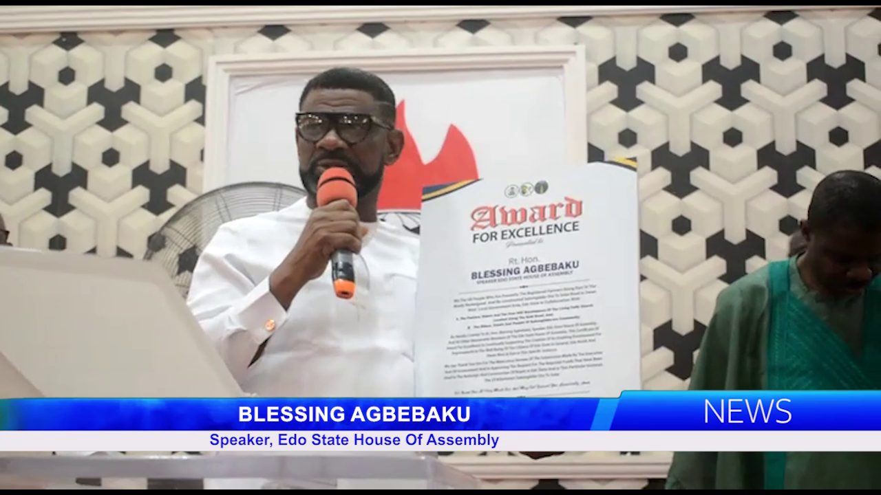 EDHA Speaker, Blessing Agbebaku Bags Award Of Excellence