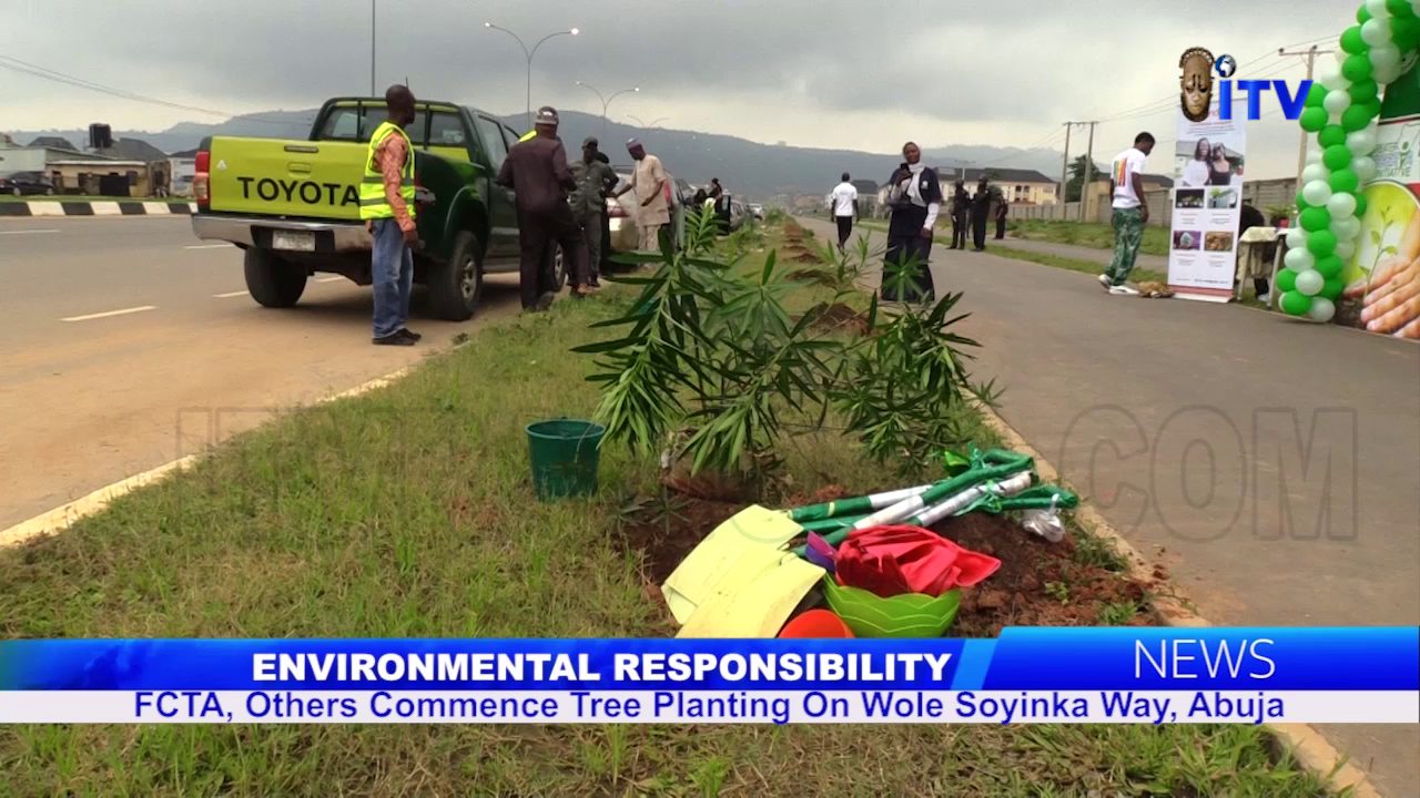 Environmental Responsibility: FCTA, Others Commence Tree Planting On Wole Soyinka Way, Abuja