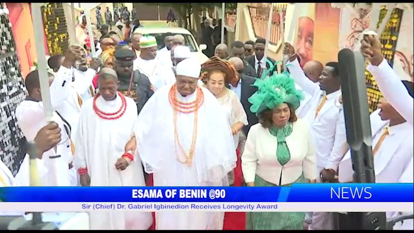 ESAMA OF BENIN @90: Sir (Chief) Dr. Gabriel Igbinedion Receives Longevity Award