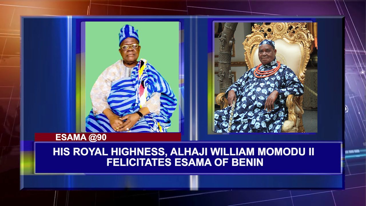 His Royal Highness, Alhaji William Momodu II Felicitates Esama Of Benin On His 90th Birthday