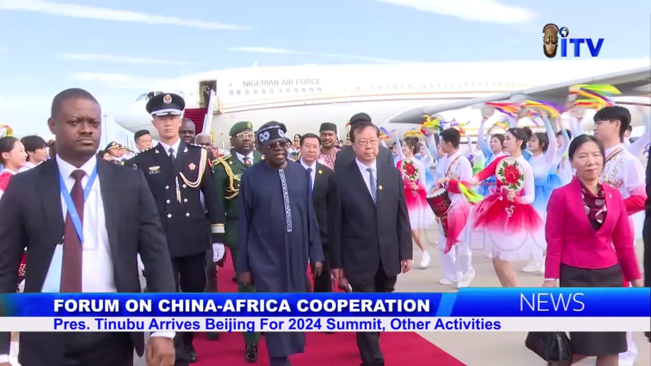 Forum On China-Africa Cooperation: Pres. Tinubu Arrives Beijing For 2024 Summit, Other Activities