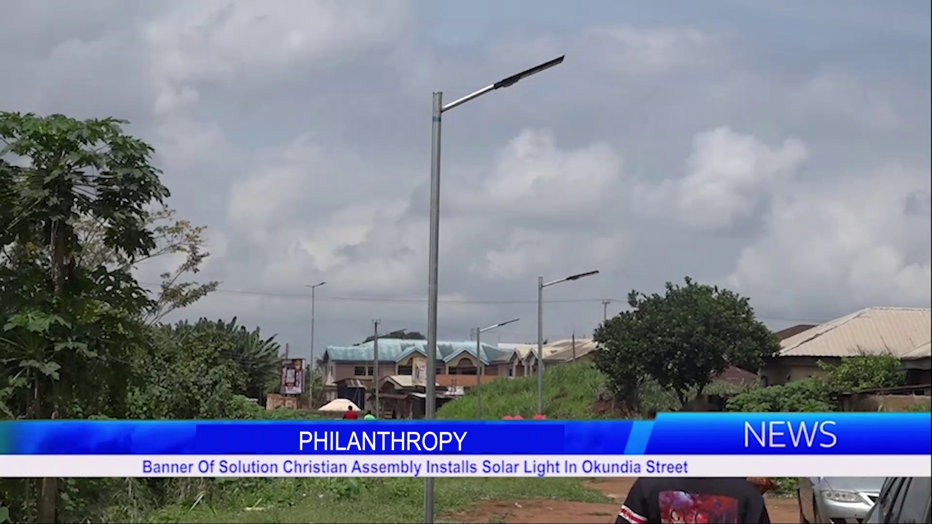 Banner Of Solution Christian Assembly Installs Solar Light In Okundia Street