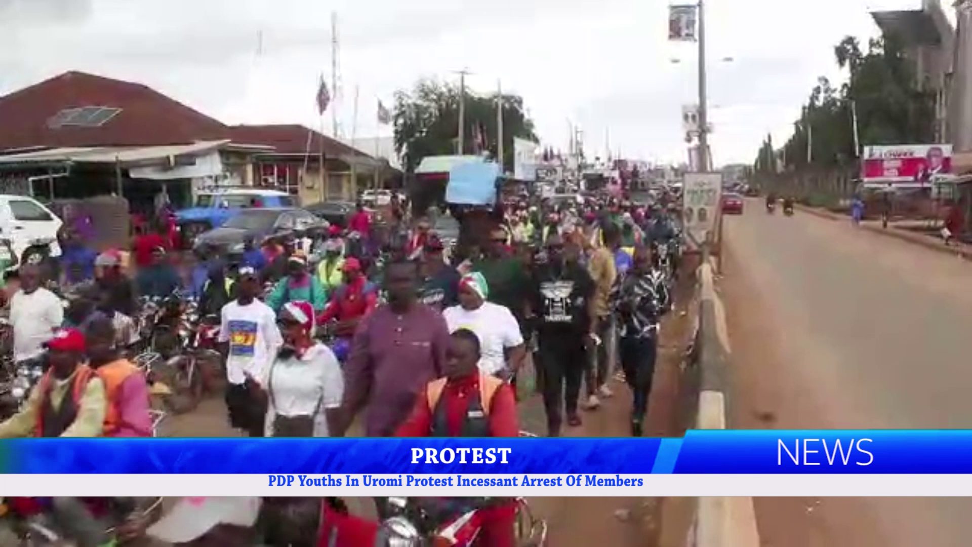 PROTEST: PDP Youths In Uromi Protest Incessant Arrest Of Members