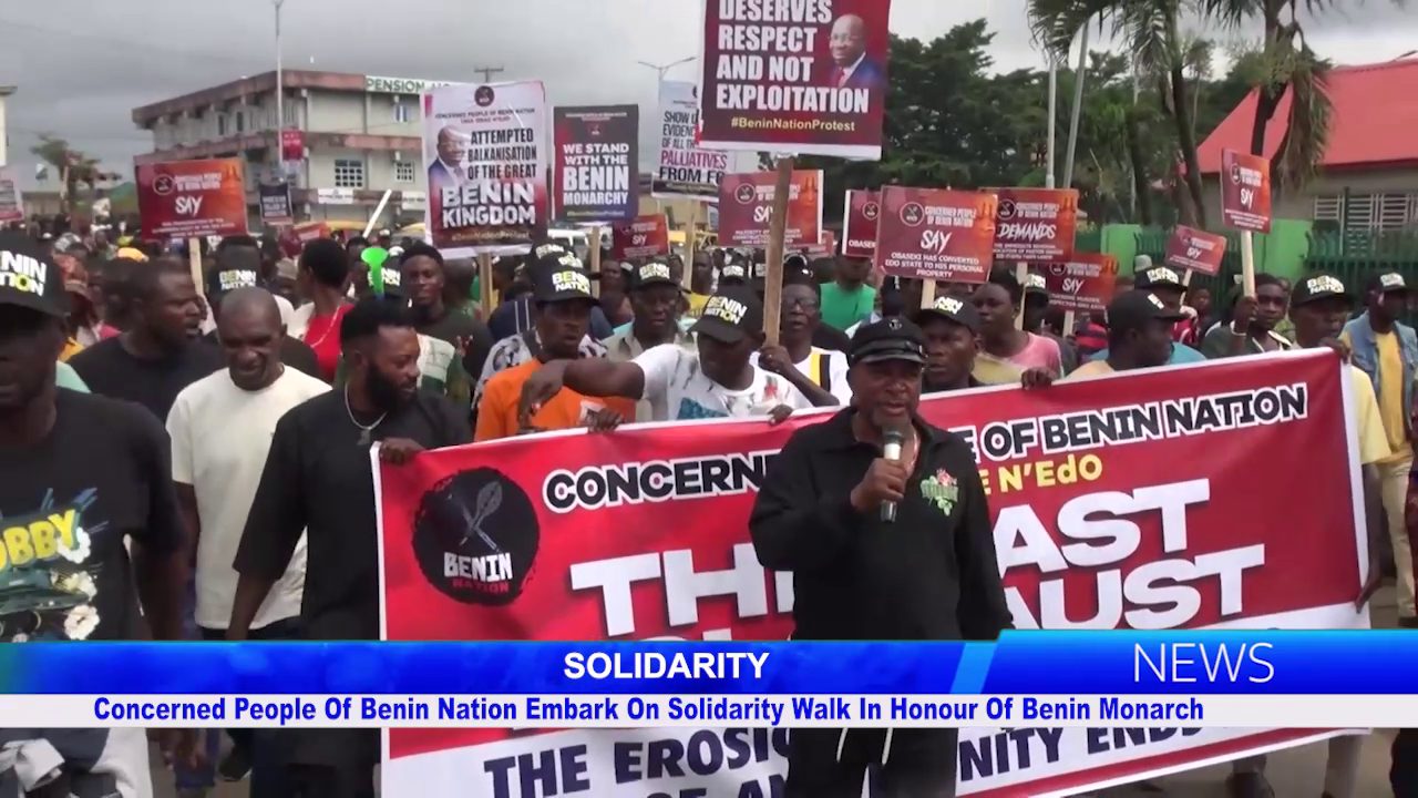 SOLIDARITY: Concerned People Of Benin Nation Embark On Solidarity Walk In Honour Of Benin Monarch