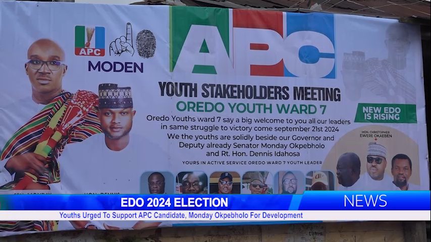 EDO 2024 ELECTION: Youths Urged To Support APC Candidate, Monday Okpebholo For Development