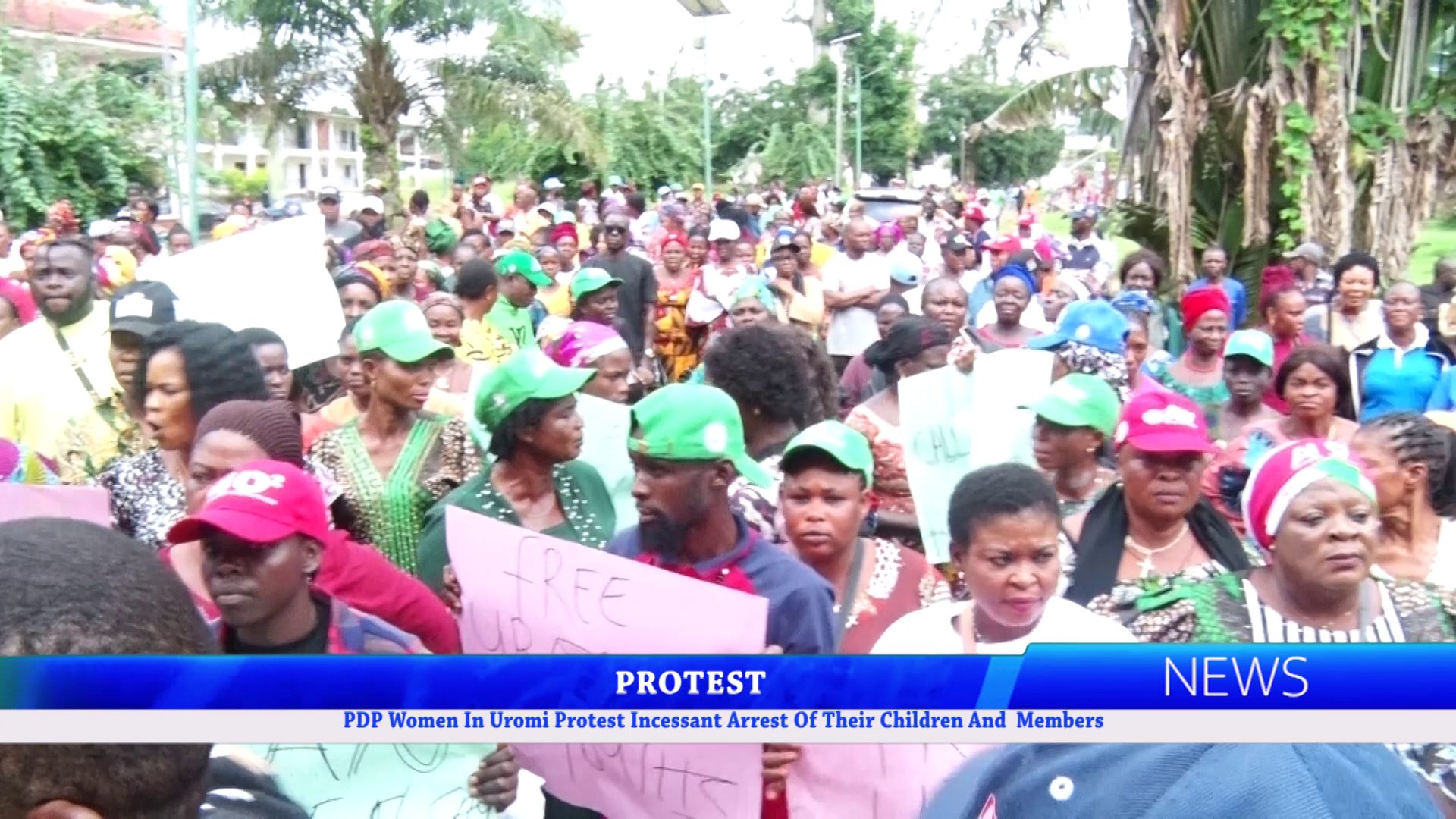 PROTEST: PDP Women In Uromi Protest Incessant Arrest Of Their Children And Members