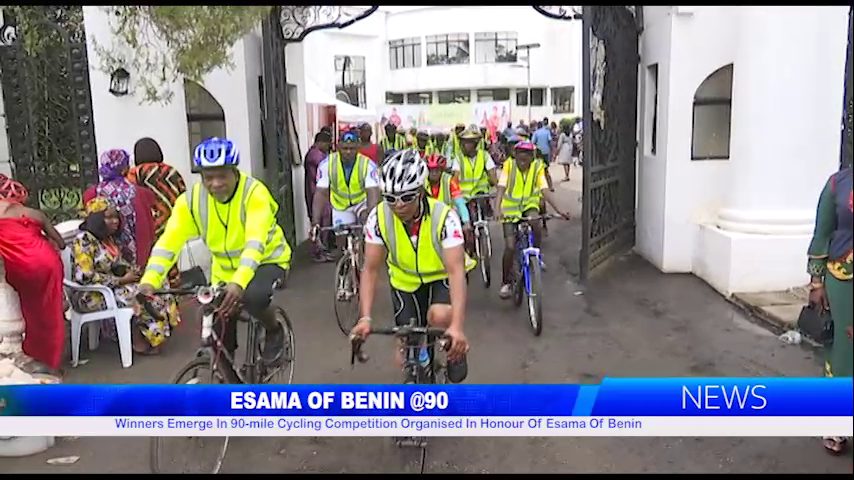 Winners Emerge In 90 miles Cycling Competition Organized in honour of Esama of Benin