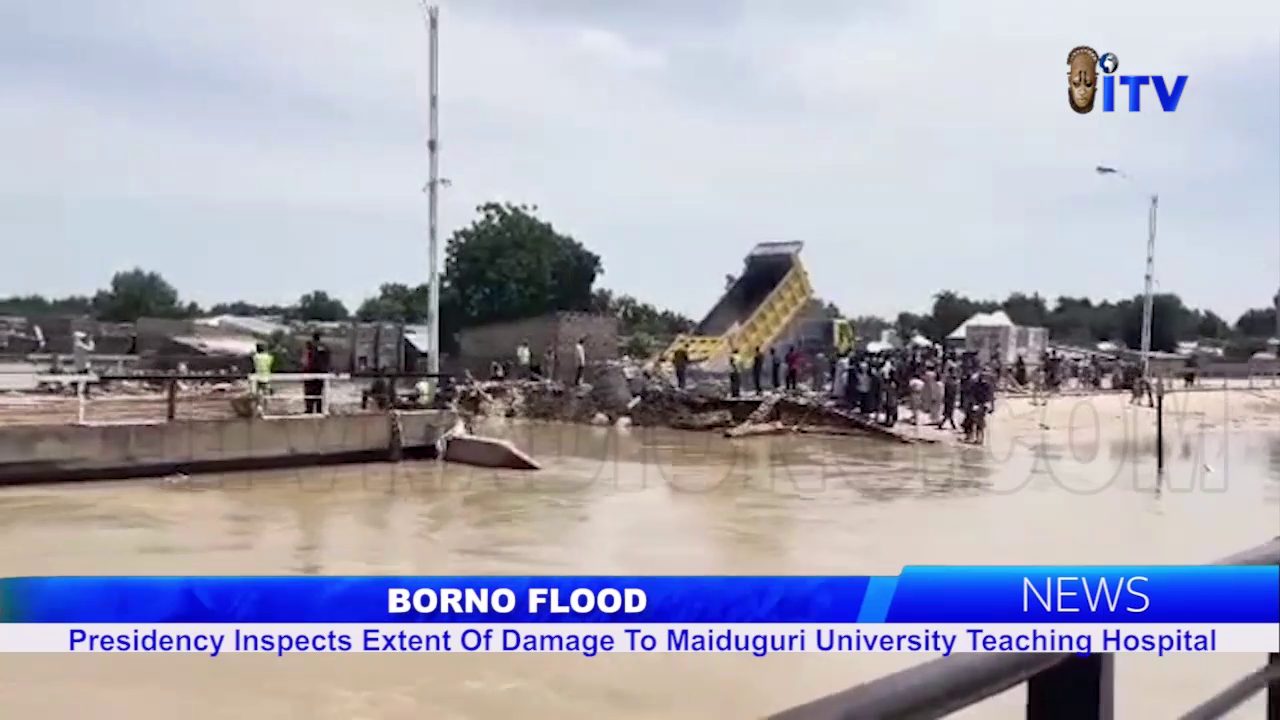 Borno Flood: Presidency Inspects Extent Of Damage To Maiduguri University Teaching Hospital