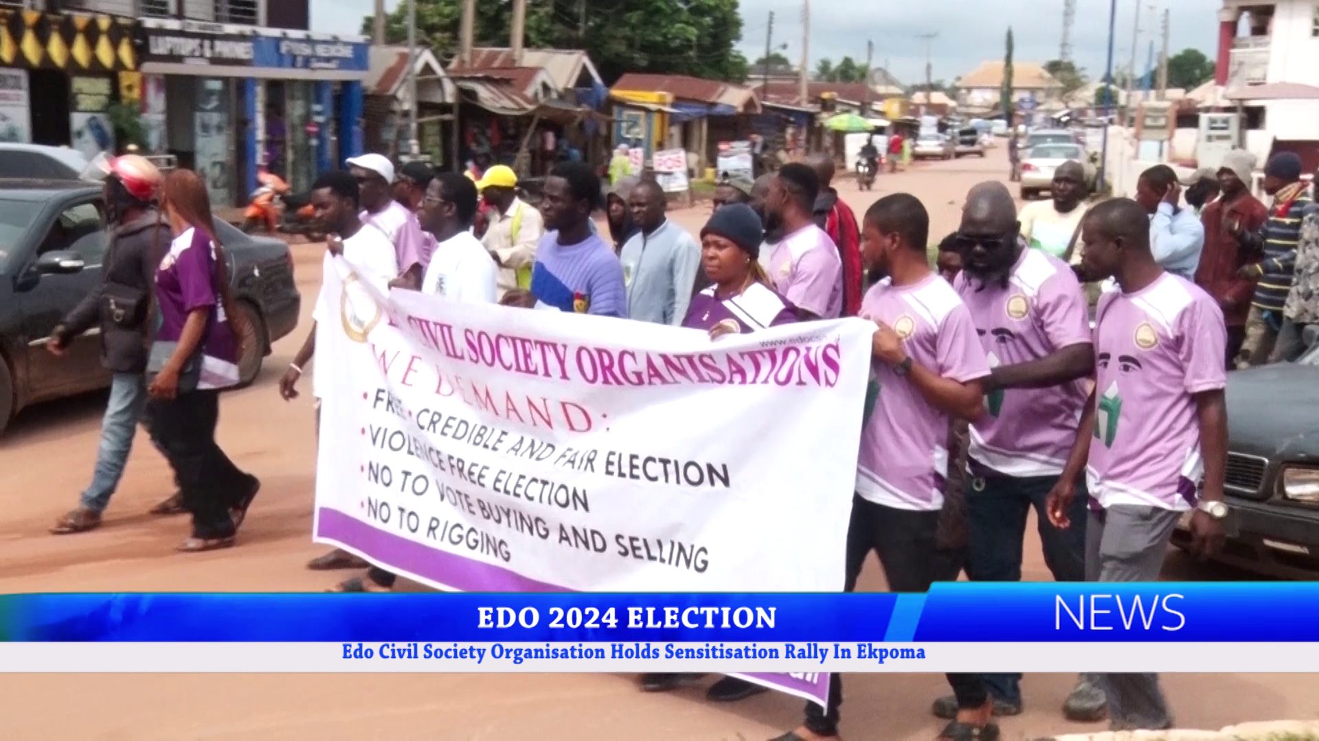 EDO 2024 ELECTION: Edo Civil Society Organisation Holds Sensitisation Rally In Ekpoma