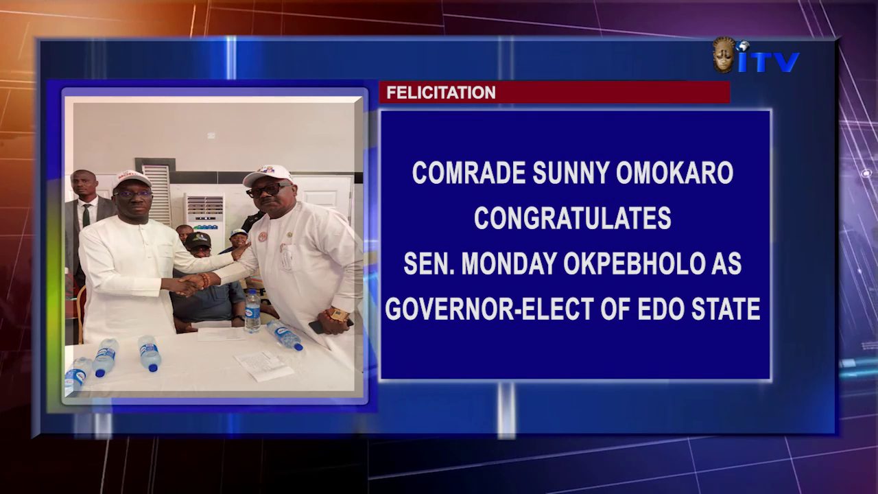 Felicitation: Comrade Sunny Omokaro Congratulates Sen. Monday Okpebholo As Governor-Elect Of Edo State