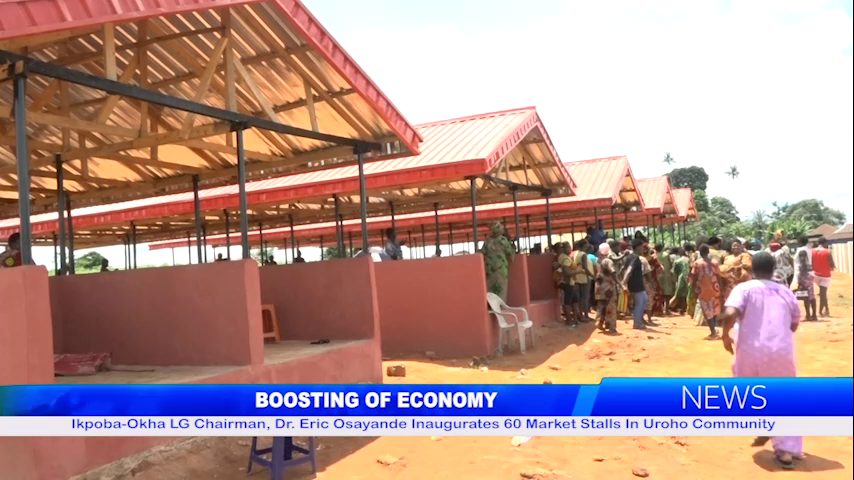 Ikpoba-Okha LG Chairman, Dr. Eric Osayande Inaugurates 60 Market Stalls In Uroho Community