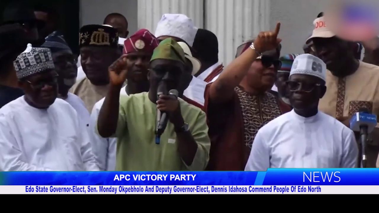 APC VICTORY PARTY: Edo State Governor-Elect, Sen. Monday Okpebholo And Deputy Governor-Elect, Dennis Idahosa Commend People Of Edo North