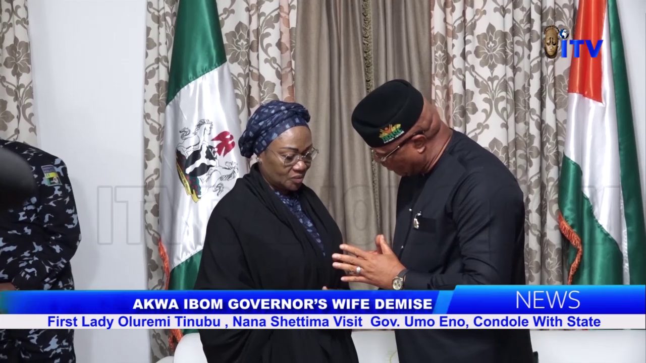 First Lady, Oluremi Tinubu, Nana Shettima Visit Gov. Umo Eno, Condole With State