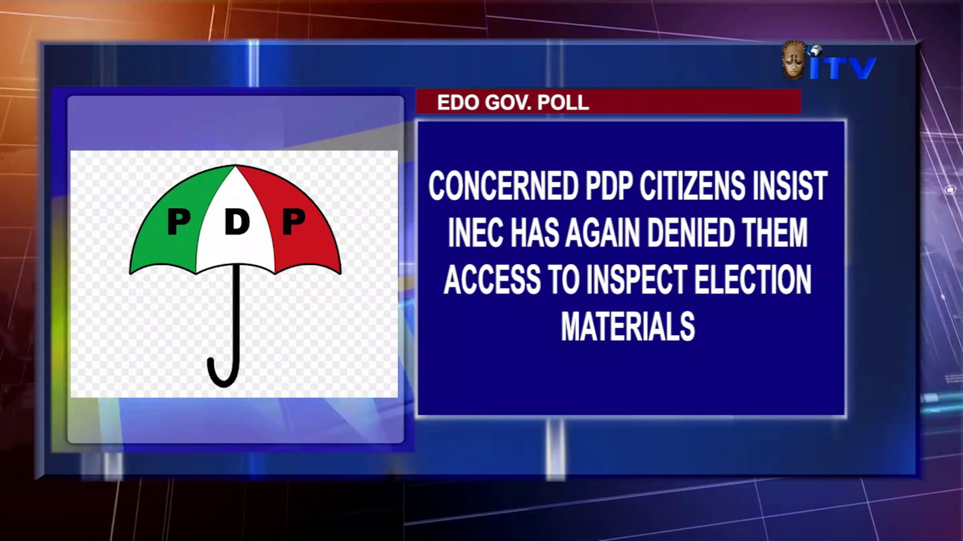 EDO GOV. POLL: Concerned PDP Citizens Insist INEC Has Again Denied Them Access To Inspect Election Materials