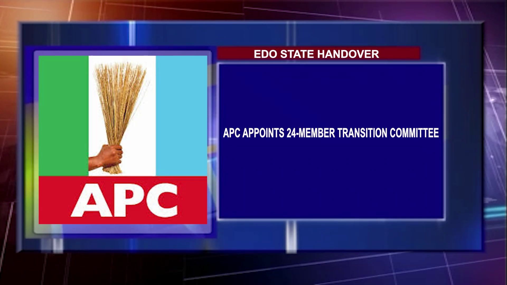 EDO STATE HANDOVE: APC Appoints 24-Member Transition Committee