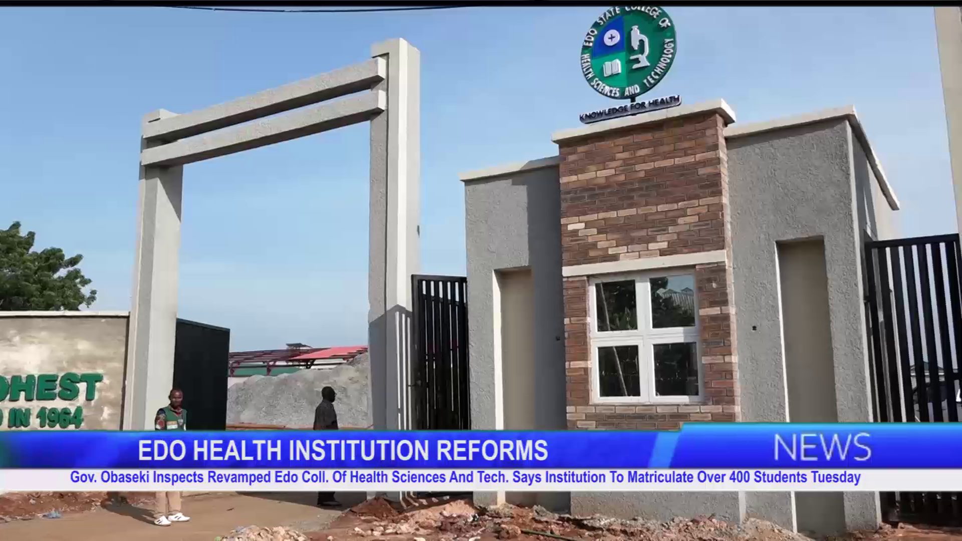 Gov. Obaseki Inspects Revamped Edo Coll. Of Health Sciences And Tech. Says Institution To Matriculate Over 400 Students Tuesday