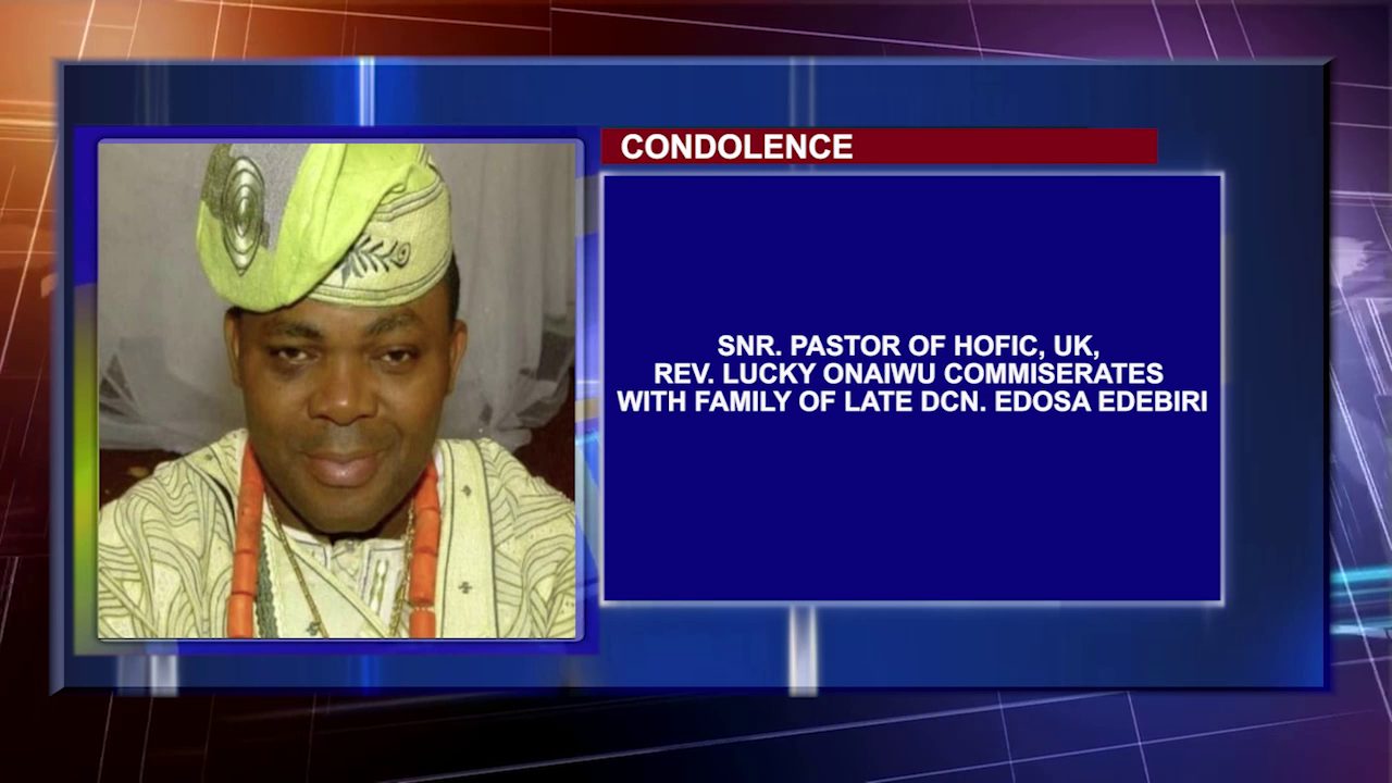 Snr. Pastor Of HOFIC, UK, Rev. Lucky Onaiwu Commiserates With Family Of Late Dcn. Edosa Edebiri