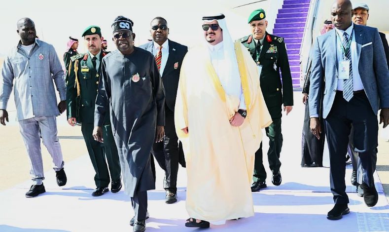 President Tinubu Arrives In Riyadh, Saudi Arabia