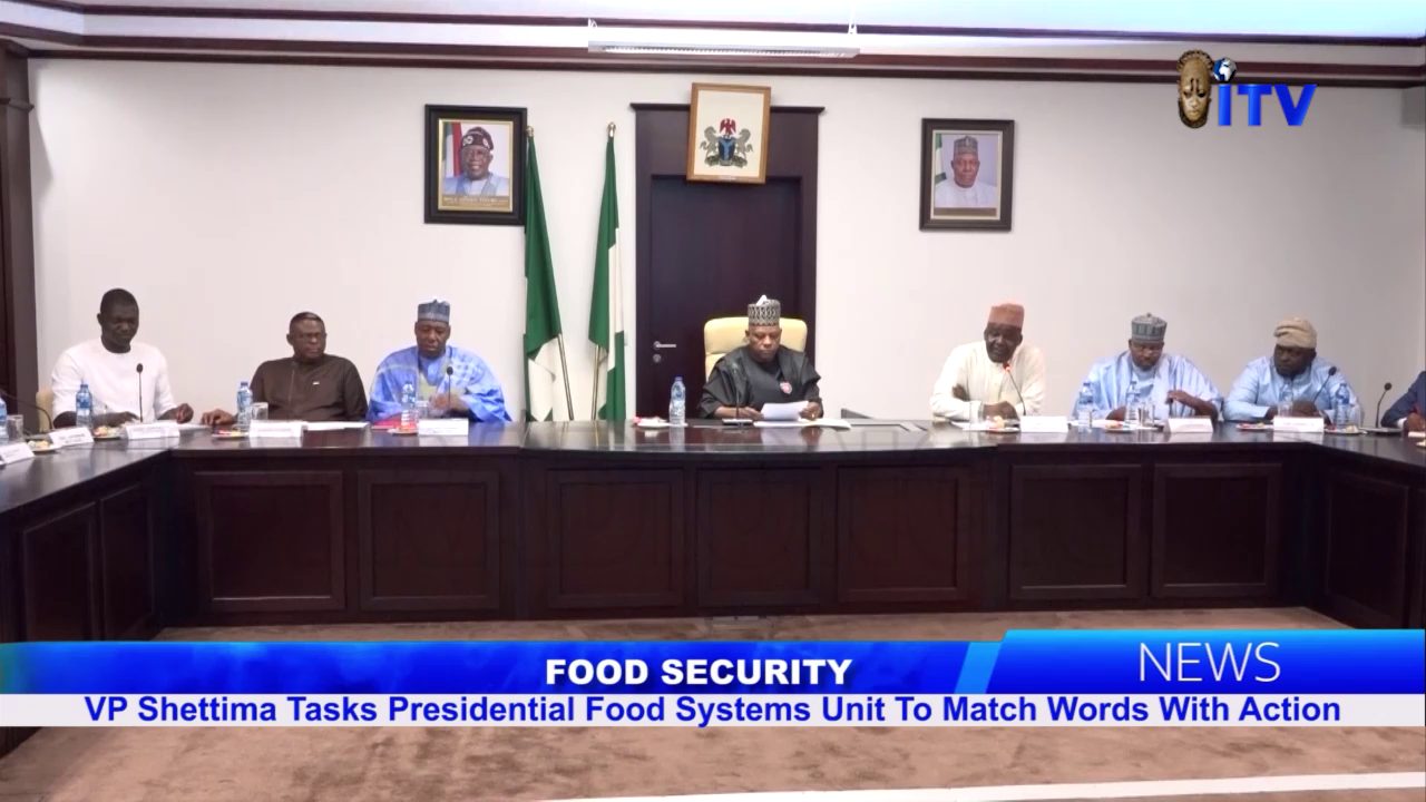 Food Security: VP Shettima Tasks Presidential Food Systems Unit To Match Words With Action