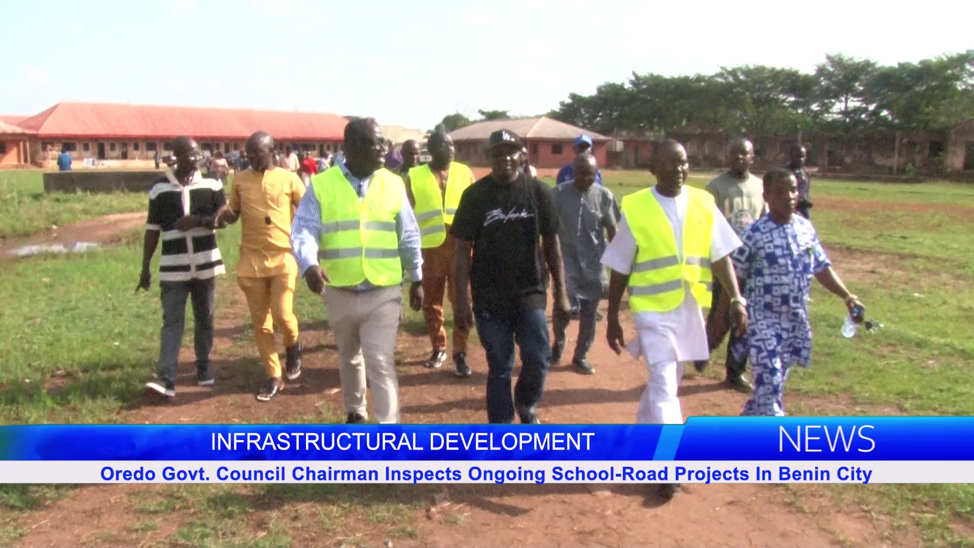 Oredo Govt. Council Chairman Inspects Ongoing School-Road Projects In Benin City