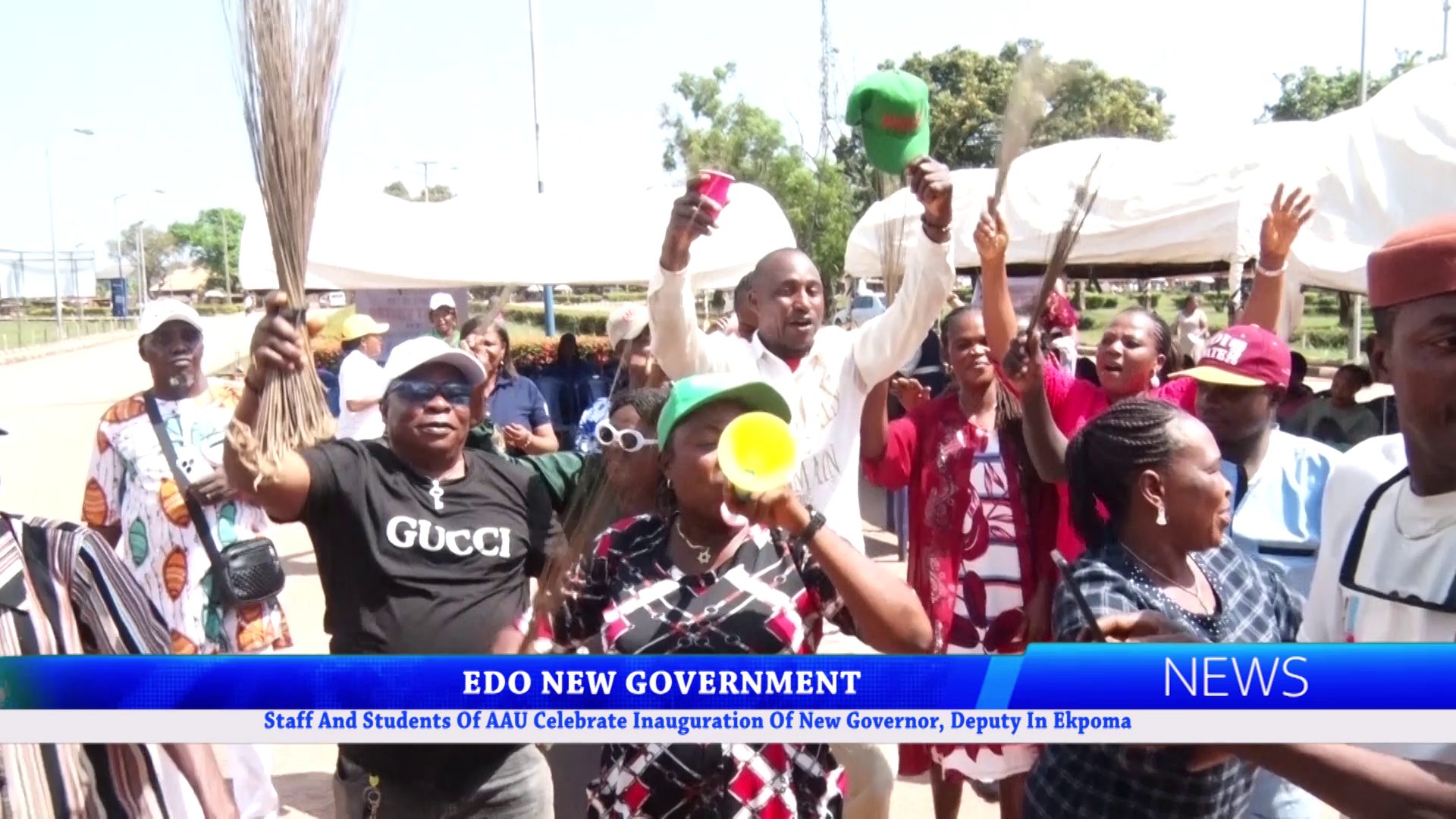 Staff And Students Of AAU Celebrate Inauguration Of New Governor, Deputy In Ekpoma.