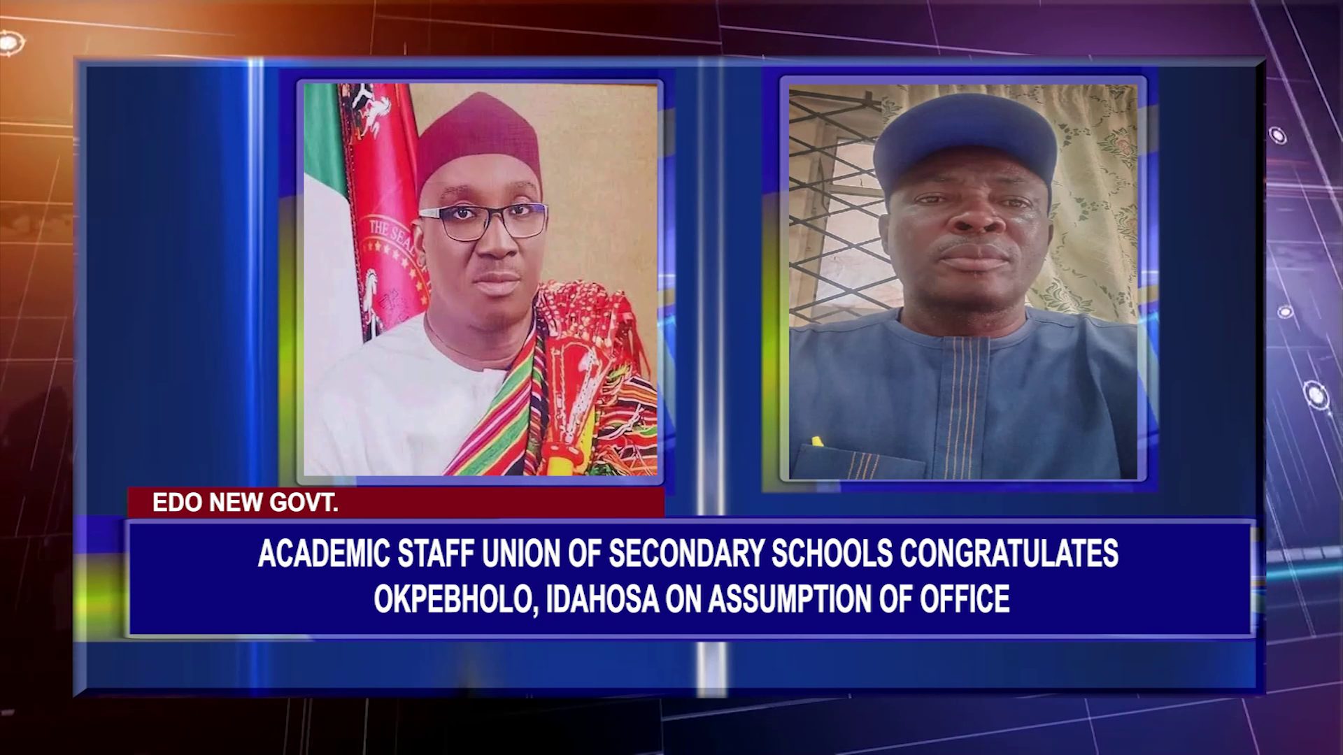 Edo New Govt.: Academic Staff Union Of Secondary Schools Congratulates Okpebholo, Idahosa On Assumption Of Office