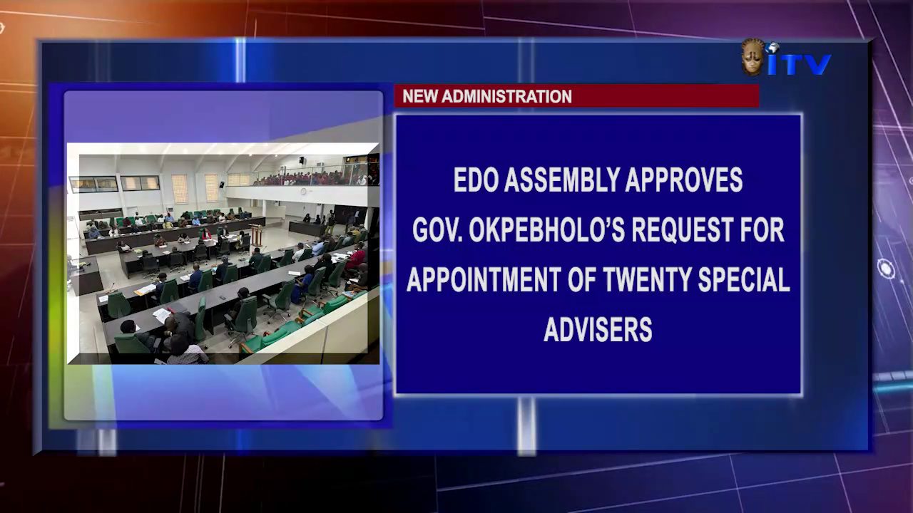 Edo Assembly Approves Gov. Okpebholo’s Request For Appointment Of Twenty Special Advisers