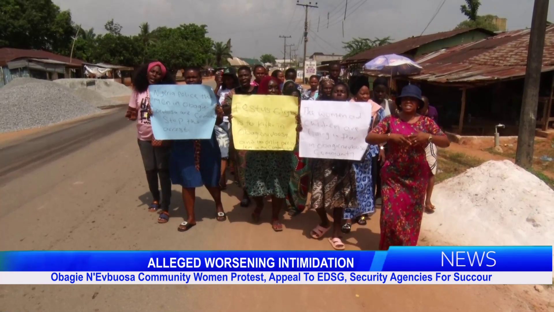 Obagie N’Evbuosa Community Women Protest, Appeal To EDSG, Security Agencies For Succour