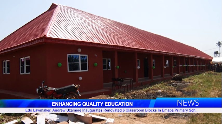 Edo Lawmaker, Andrew Uzamere Inaugurates Renovated 6 Classroom Blocks In Emaba Primary School