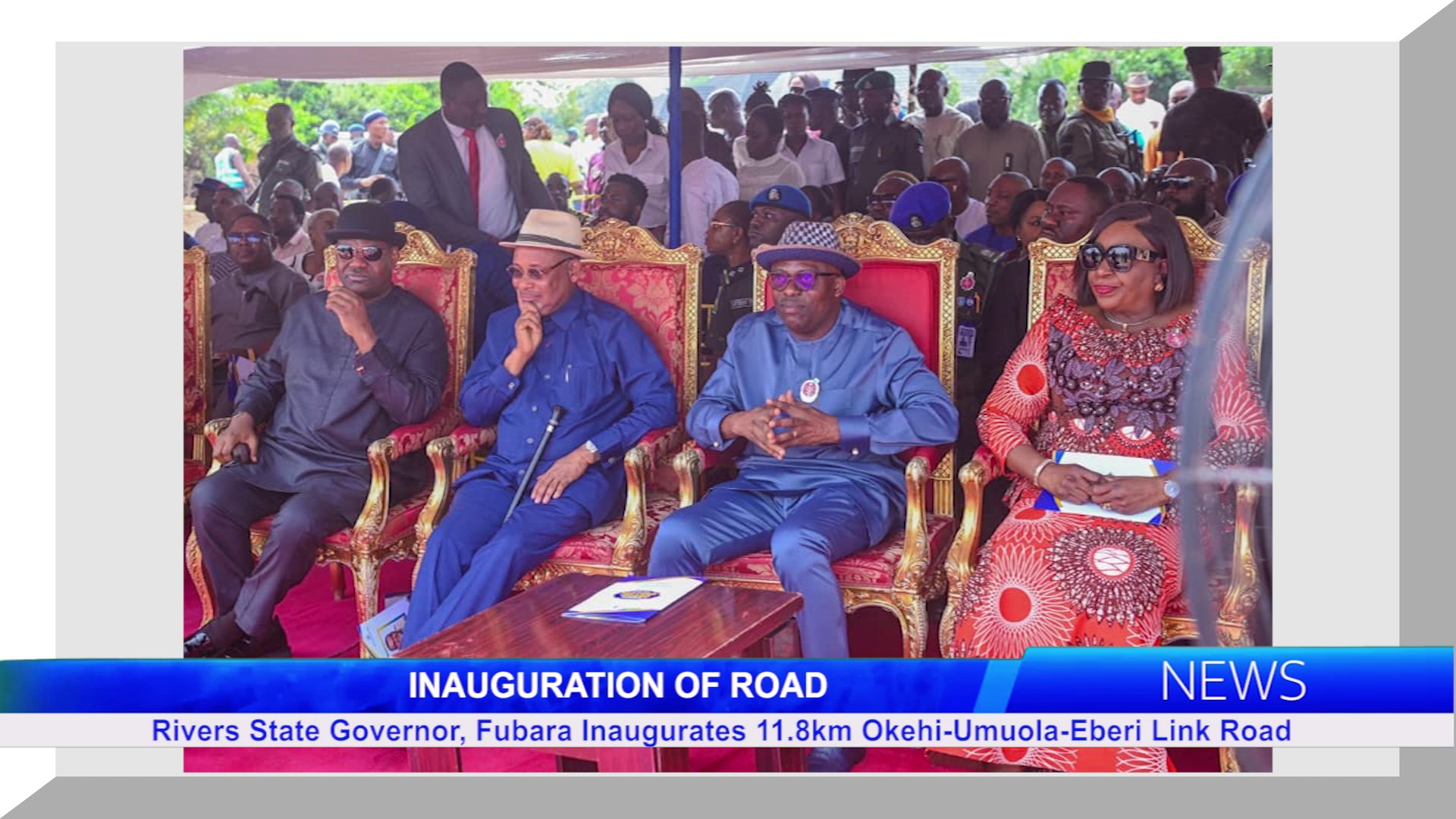 INAUGURATION OF ROAD: Rivers State Governor, Fubara Inaugurates 11.8km Okehi-Umuola-Eberi Link Road