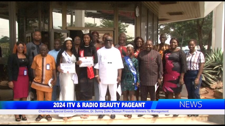 Winners Of The 2024 ITV & Radio Beauty Pageant Presented To Management.