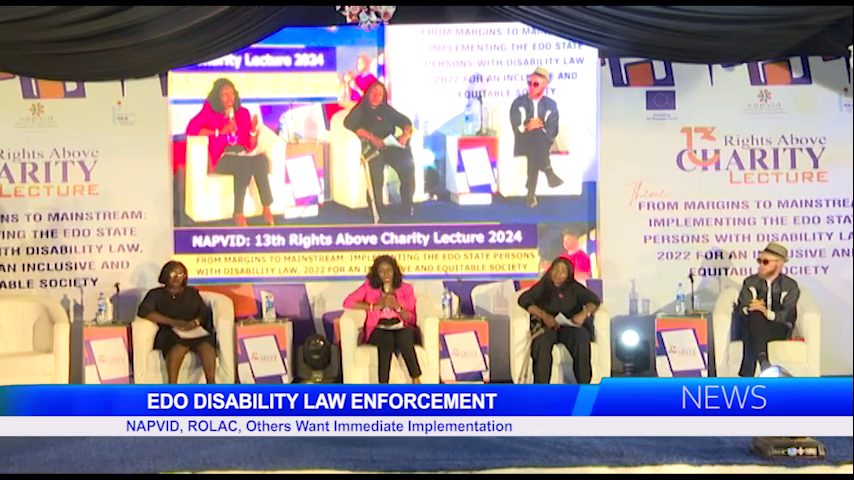 EDO DISABILITY LAW ENFORCEMENT: NAPVID, ROLAC, Others Want Immediate Implementation