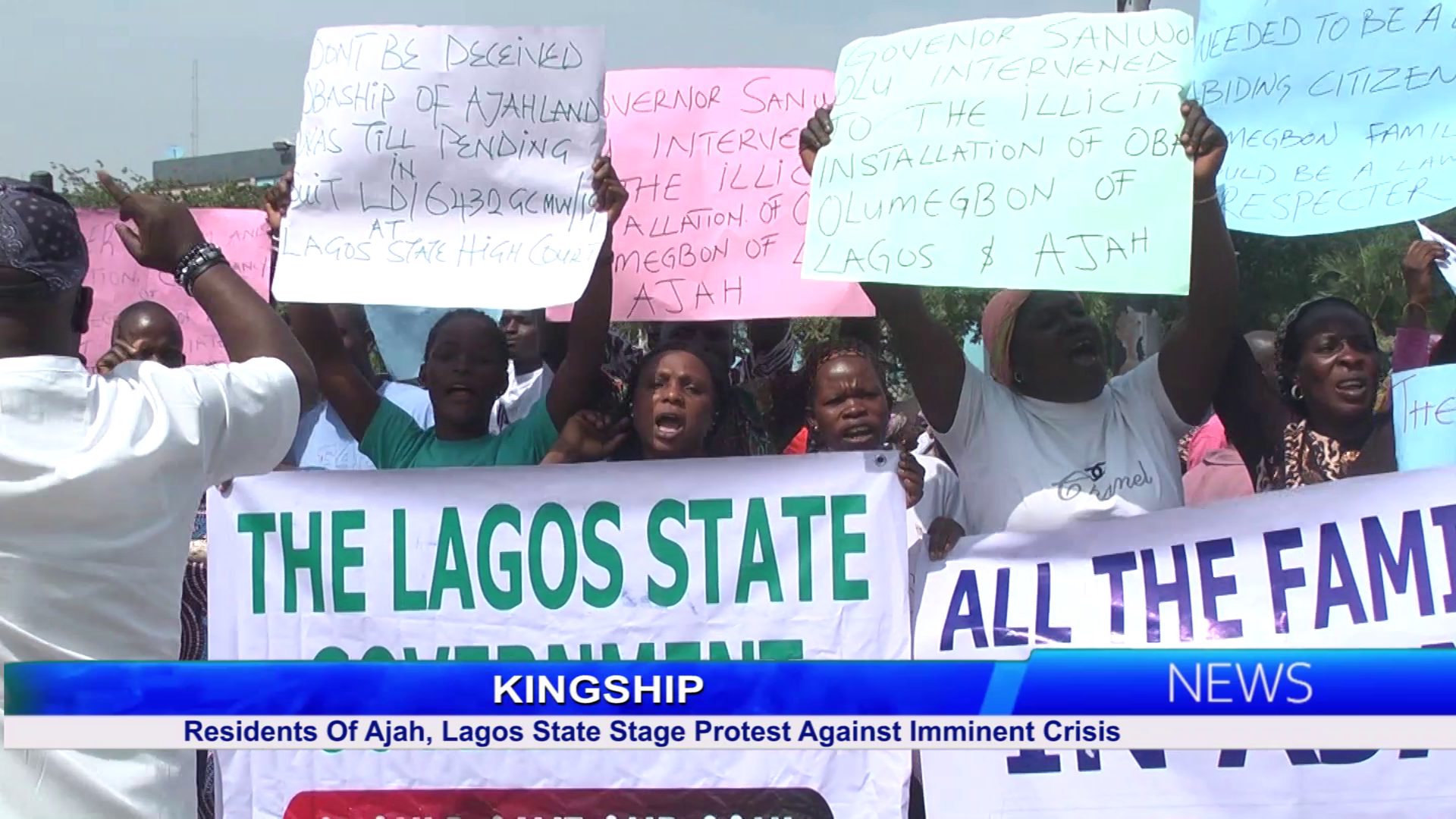 Residents Of Ajah Stage Protest Against Imminent Crisis Over Kingship